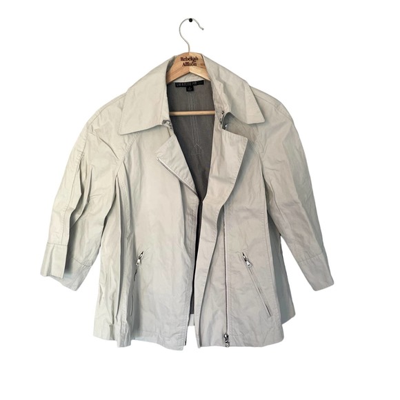 Lafayette 148 New York White Asymmetric Jacket in Women's Size 2 - Picture 2 of 13